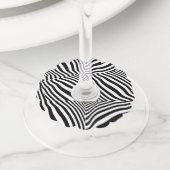 Zebra Wijnglas Scallop Wijnglaslabel (Dichtbij)