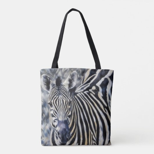 Zebra Wild Animal Natuur Canvas tas (Achterkant)