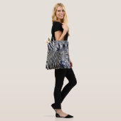 Zebra Wild Animal Natuur Canvas tas (Op model)