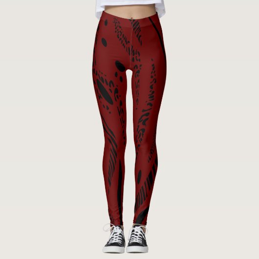 Zebra Wild Animal Pattern Leggings (Voorkant)