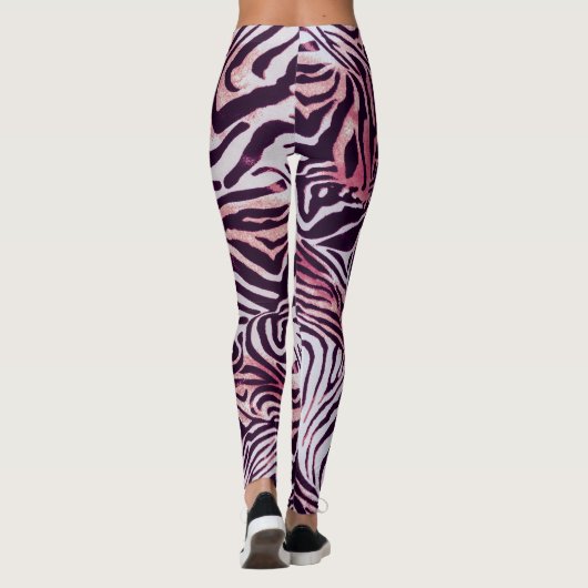 Zebra Wild Animal Pattern Leggings (Achterkant)