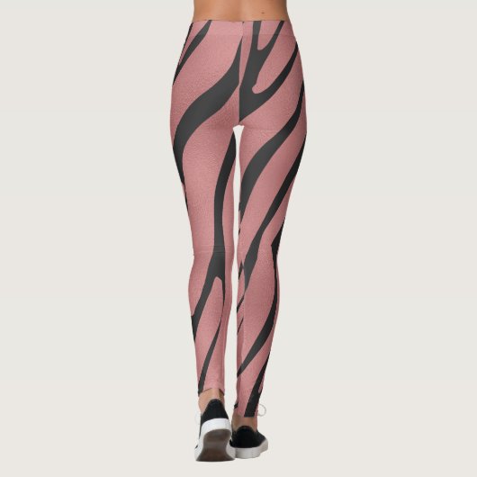 Zebra Wild Animal Pattern Leggings (Achterkant)