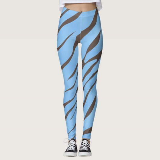 Zebra Wild Animal Pattern Leggings (Voorkant)