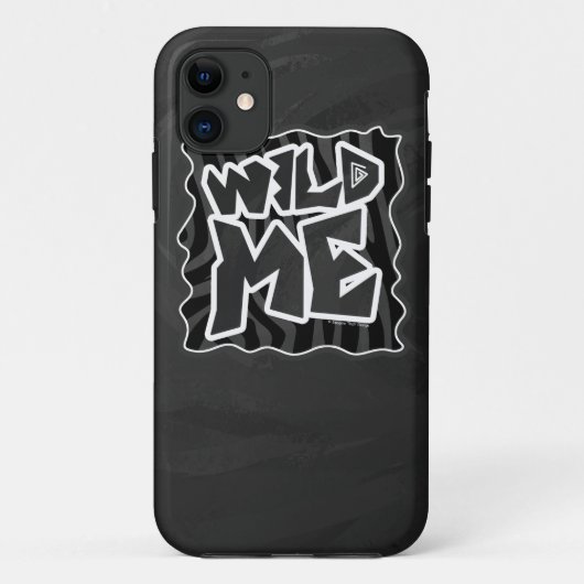Zebra Wild me Black en Grey Case-Mate iPhone Case (Achterkant)
