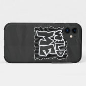 Zebra Wild me Black en Grey Case-Mate iPhone Case (Achterkant (horizontaal))