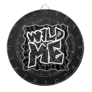 Zebra Wild me Black en Grey Dartbord