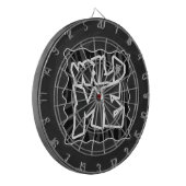 Zebra Wild me Black en Grey Dartbord (Voorkant Links)