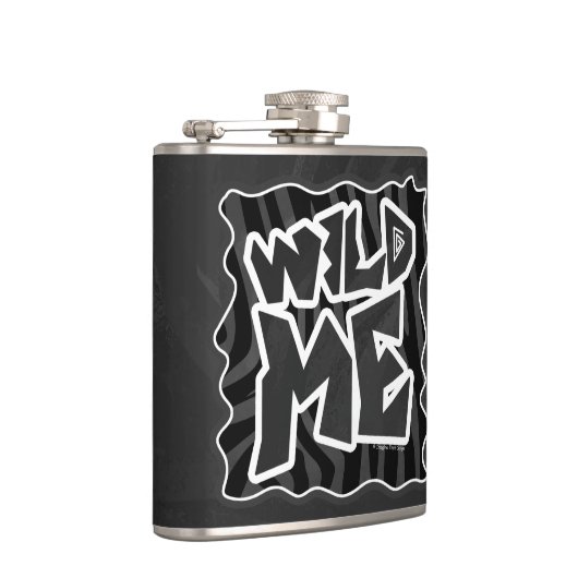 Zebra Wild me Black en Grey Heupfles (Rechts)