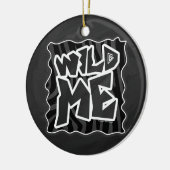 Zebra Wild me Black en Grey Keramisch Ornament (Links)