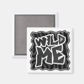 Zebra Wild me Black en Grey Magneet (Voorkant / Achterkant)