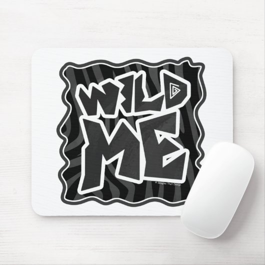 Zebra Wild me Black en Grey Muismat (Met muis)