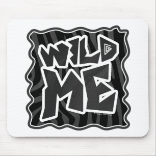 Zebra Wild me Black en Grey Muismat