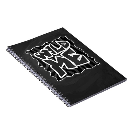 Zebra Wild me Black en Grey Notitieboek (Rechterzijde)