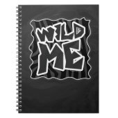 Zebra Wild me Black en Grey Notitieboek (Voorkant)