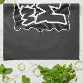 Zebra Wild me Black en Grey Theedoek (Gevouwen)