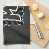 Zebra Wild me Black en Grey Theedoek (Quarter Fold)