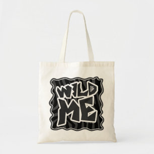 Zebra Wild me Black en Grey Tote Bag