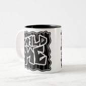 Zebra Wild me Black en Grey Tweekleurige Koffiemok (Voorkant links)