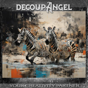 Zebra Wild Spirit - Decoupage - Tissuepapier