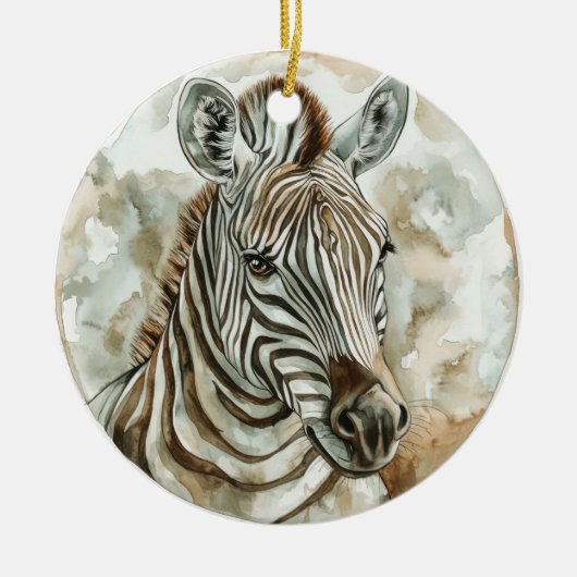 Zebra Wild Tame en tijdloos Collectie Keramisch Ornament (Voorkant)