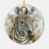 Zebra Wild Tame en tijdloos Collectie Keramisch Ornament (Achterkant)