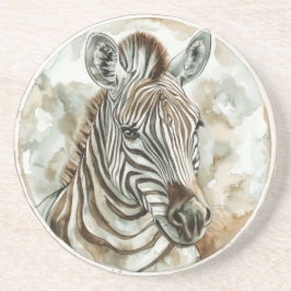 Zebra Wild Tame en tijdloos Collectie Zandsteen Onderzetter