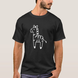 Zebra Wilde Dier Schets Illustratie T-shirt