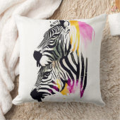 Zebra Wilde Natuur Dierlijke Kleuren Kunst Schilde Kussen (Deken)