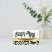 Zebra Wildlife Visitekaartjes (Staand voorkant)