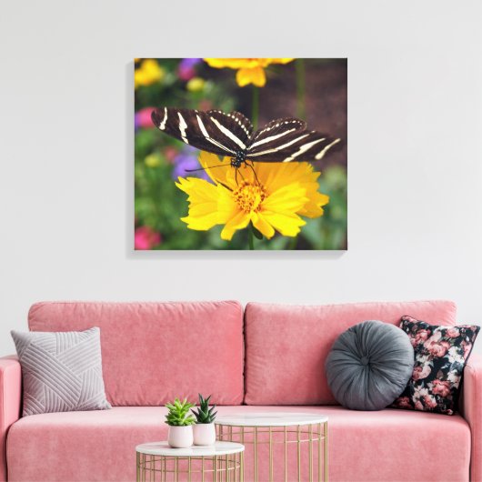 Zebra Wings Canvas Afdruk (Insitu (Woonkamer))