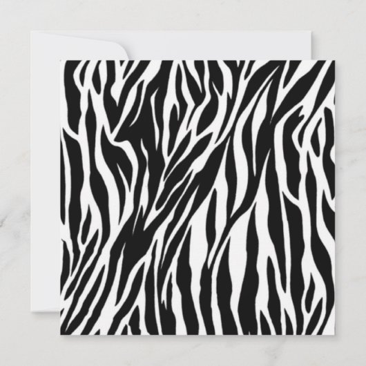 zebra wit, bachelorette kaart (Achterkant)