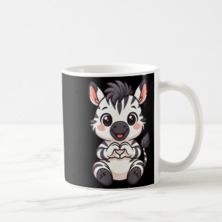 Zebra with heart women girls kids heart cute zebra koffiemok