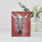Zebra without Labels Postcards Feestdagenkaart (Staand voorkant)