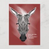 Zebra without Labels Postcards Feestdagenkaart (Voorkant)