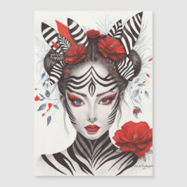 Zebra Woman - Bekroonde Pop Art