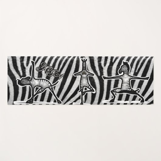 Zebra Yoga mat (Voorkant (horizontaal))