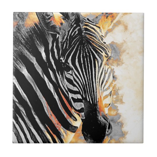 zebra #zebra tegeltje (Voorkant)