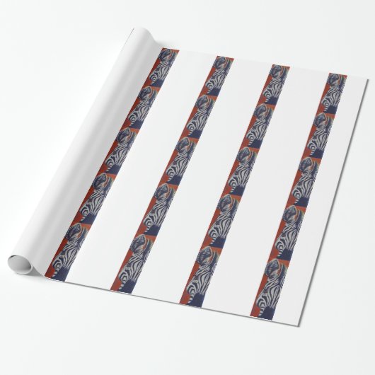 Zebra Zebras African Stripes Cadeaupapier (Uitgerold)