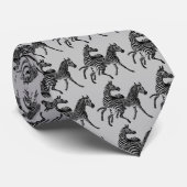 Zebra Zebras  Victoriaans hout snijkunst T Stropdas (Opgerold)