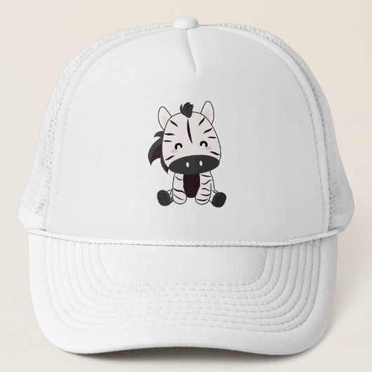 Zebra Zebras Zoo Safari Cute Animals Trucker Pet (Voorkant)
