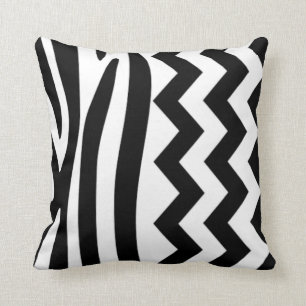 Zebra Zig Zag B&W Pillow Kussen