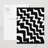 Zebra Zigzag Briefkaart (Voorkant / Achterkant)