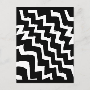 Zebra Zigzag Briefkaart