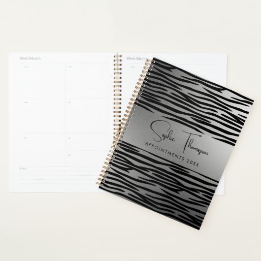Zebra Zilver Nieuwjaar Planner (Display)
