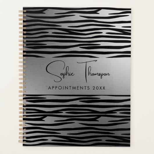Zebra Zilver Nieuwjaar Planner (Voorkant)
