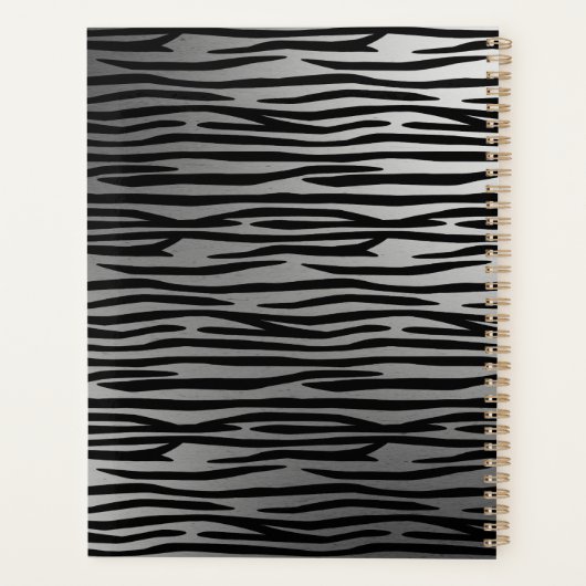 Zebra Zilver Nieuwjaar Planner (Achterkant)
