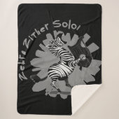 Zebra Zither Solo Sherpa Deken (Voorkant)