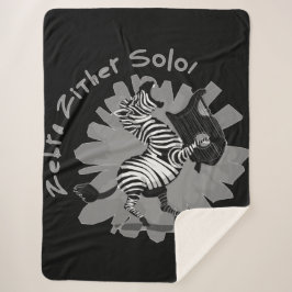 Zebra Zither Solo Sherpa Deken