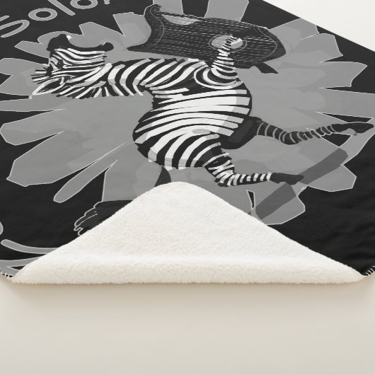 Zebra Zither Solo Sherpa Deken (3/4)