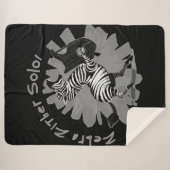 Zebra Zither Solo Sherpa Deken (Voorkant (horizontaal))